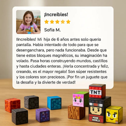 Bloques Magneticos 𝗠𝗜𝗡𝗘𝗖𝗥𝗔𝗙𝗧® 60 piezas